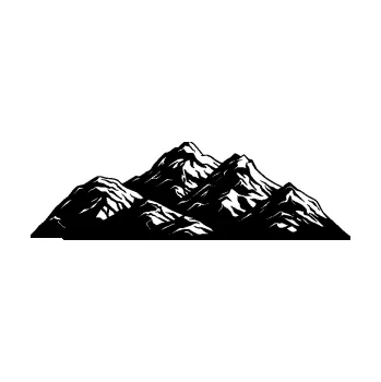 Samolepící dekorace SAMOLEPKA Krajina hory 031 levá (01 - černá) NA AUTO, NÁLEPKA, FÓLIE, POLEP, TUNING, VLASTNÍ TEXT, TISK, AUTOSAMOLEPKY.cz, POLEPY, OBRÁZEK, LOGO, SAMOLEPKY