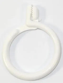 Kroužek na záclonu a závěs Reproplast Kroužek záclonový se skřipcem 10 ks bílý