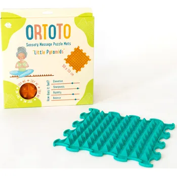 Ortoto - ortopedická podlaha Malé pyramidy tvrdé - dárkové balení 1 ks Tyrkysová