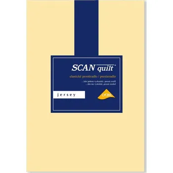 Prostěradlo SCANquilt napínací prostěradlo JERSEY ELASTIC LYCRA banánová výška matrace do 30 cm 180 x 200 cm