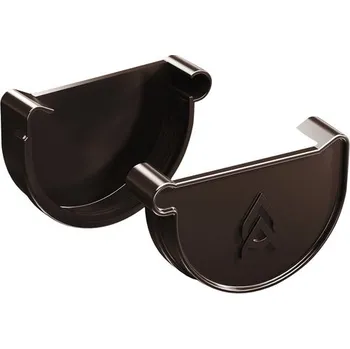 okap Čelo pro okapový žlab PRECIT Ø 125 mm plastové pravé hnědé