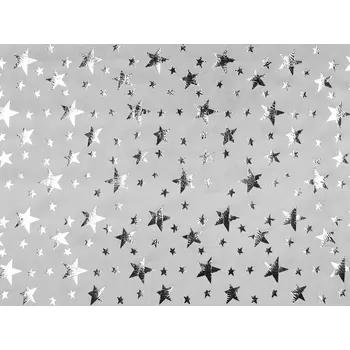 Samet / velvet s metalickým potiskem hvězdy