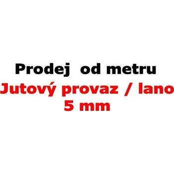 Horolezectví Jutové lano / provaz / šnůra 5 mm - prodej po metru