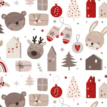 Balící papír Balící papír vánoční 1 m x 70 cm - V257 (2 ks)