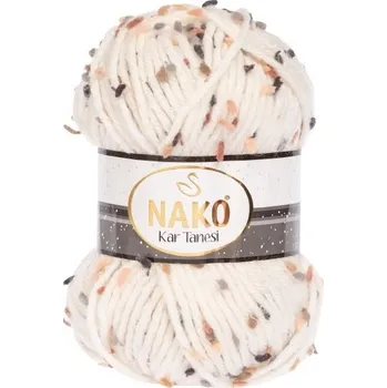 Příze Nako Pletací příze Kar Tanesi 60257 - bílá