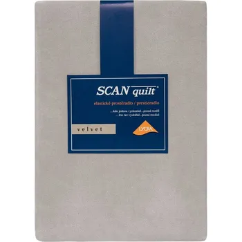 Prostěradlo SCANquilt napínací prostěradlo VELVET ELASTIC LYCRA světle šedá 90 x 200 cm