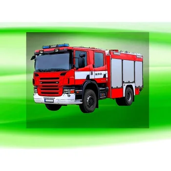 Nášivka SCANIA CAS 20 DTF nažehlovačka 10x6cm (nažehlovačka HASIČSKÉ AUTO)