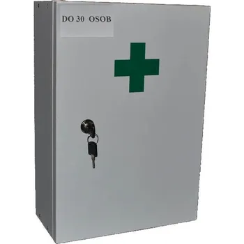 Lékárnička STERIWUND Nástěnná lékárna dřevěná bílá do 30 osob