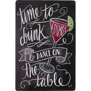 Plechová cedule Kovová cedule Time to drink