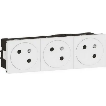 Elektrická zásuvka MOSAIC LINK ZÁSUVKA 3X2P+T ZAROVNANÁ BÍLÁ LEGRAND 278165L