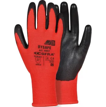 Pracovní rukavice Rukavice Cofra Bysafe Barva: Černá;Červená, Velikost rukavic: 9
