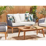 Sada 2 zahradních polštářů zelený polyester 45 x 45 cm přírodní potisk zahrada terasa balkon Beliani