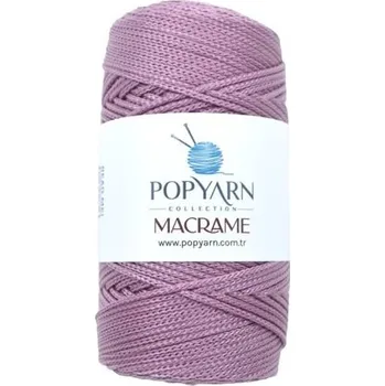 Příze POPYARN Příze Macrame B028 - fialová, 100g 140m
