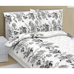 Bellatex Povlečení krepové 1 ks 140x200 cm + 1 ks 70x90 cm pnoucí květ šedý