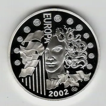 Stříbrná pamětní mince Europa, Proof, rok 2002