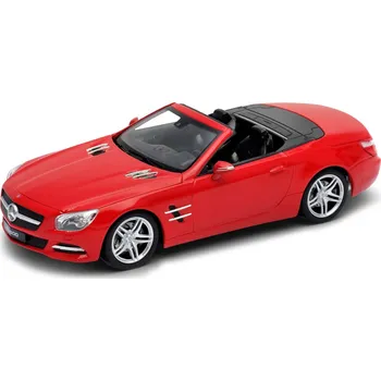 autíčko Welly Mercedes-Benz SL500 (2012) 1:24 kabriolet červený