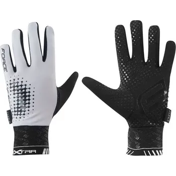 Cyklistické rukavice Force rukavice EXTRA (bílo-černá)