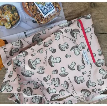 Kuchyňská zástěra ZÁSTĚRA "HŘÍBKY" - SVĚTLE RŮŽOVÁ