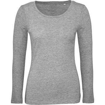 Dámské tričko B&amp;C Dámské tričko s dlouhým rukávem TW071 Sport Grey (Heather) S