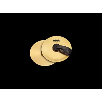 NINO MARCHINGCYMBAL 20CM, PAIR BRASS, WITH STRAPS