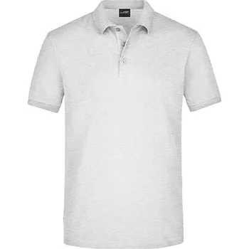 Pánská košile James&Nicholson Pánská polokošile JN710 Grey Heather L