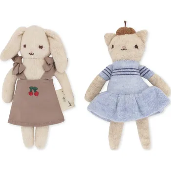 Hračka pro nejmenší Konges Slojd Konges Sløjd Panenky zajíček a kočička Konges Sløjd Kitty Friends