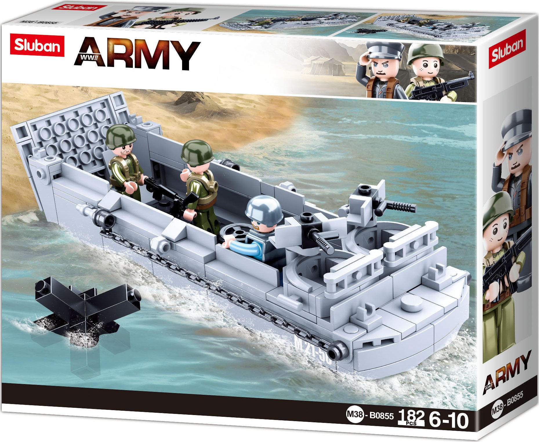 foto Stavebnice Sluban Sluban Army M38-B0855 vyloďovací člun