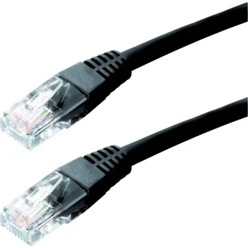 Síťový kabel DATACOM Patch kabel UTP CAT6 0,25m černý 15891