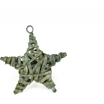 Vánoční dekorace Vingo vánoční dekorace hvězdička šedá 5 ks