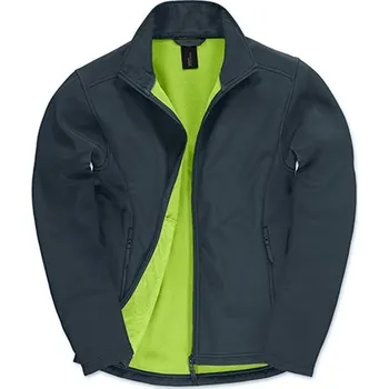 Pánská softshellová bunda B&C Jacket Softshell Pánská softshellová bunda JUI62 Navy-Neon Green S