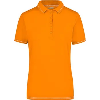 Dámské tričko James&Nicholson Dámská polokošile JN568 Orange-White M