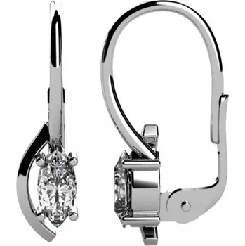 Náušnice Couple, Originální náušnice Stella, bílé zlato se zirkony, 585-68-3-0220.1B00.0.00.001.08