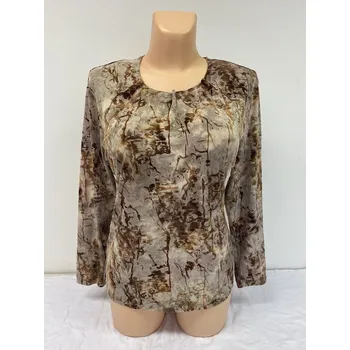 Dámská tunika dámské halenky, Barva Hnědá, Velikost XL 44, Materiál 98% Polyester 2% Lycra