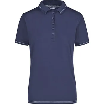Dámské tričko James&Nicholson Dámská polokošile JN568 Navy-White XXL