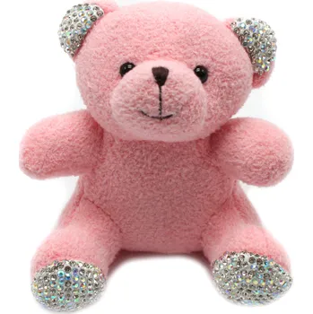 Ozdoba do vlasů Medvídek zdobený kamínky - přívěsek Barva: růžová