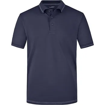 Pánská móda James&amp;Nicholson Pánská polokošile JN569 Navy-White XXL
