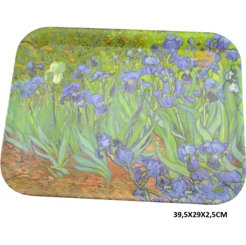Queen Isabell Collection Plastový tác Vincent Van Gogh Kosatce - 39,5*29*2,5 cm