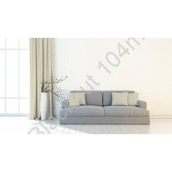 Zatemňovací závěsy smetanové - Blackout - kroužky na závěsy stříbrné lesk 104