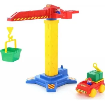 autíčko Wader Toys 58195 Věžový jeřáb č.1 + auto