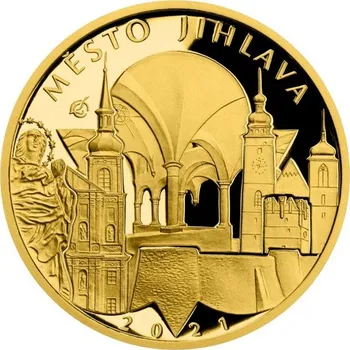 2021 - Zlatá pamětní mince Jihlava - Městské památkové rezervace - Proof