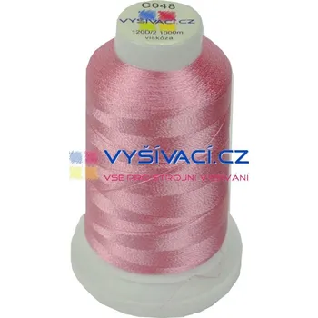 Nit vyšívací nit růžová C048 návin 1000m viskóza nitě - počet kusů: 1 kón návin 1000m 36,30 Kč s DPH za kón při nákupu balení 10 kusů