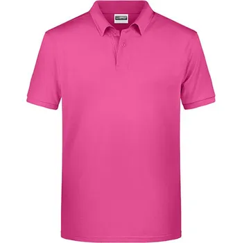 Pánské tričko James&Nicholson Pánská polokošile JN8010 Pink 3XL