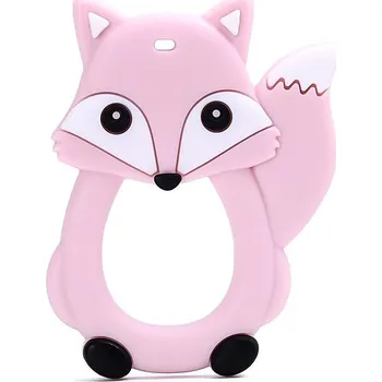 Elpinio silikonové kousátko liška - růžové