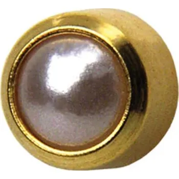 Piercing Náušnice pro piercing sada STUDEX bílá M301Y - zlatá barva