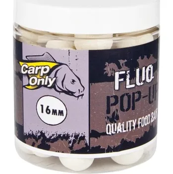 Boilies CARP-ONLY Plovoucí boilies CARP ONLY Fluo White 80g Varianta: FLUO POP UP BOILIE WHITE 16MM 80G
