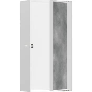 XtraStoris Rock - výklenek do stěny s dvířky pro obklady 300/150/100, matná bílá 56082700