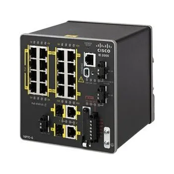Síťový prvek Cisco Industrial Ethernet 2000 Series - Přepínač - řízený - 16 x 10 100 (PoE+) + 2 x kombinace Gigabit SFP - lze montovat na kon