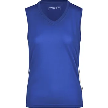 James&Nicholson Dámský běžecký top JN315 Royal-White XL