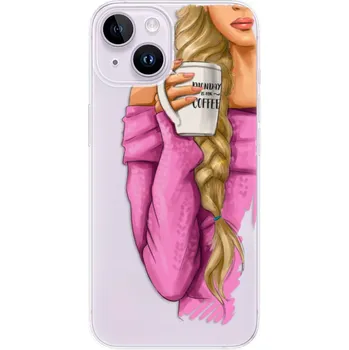 Telefonní příslušenství Odolné silikonové pouzdro iSaprio - My Coffe and Blond Girl - iPhone 14