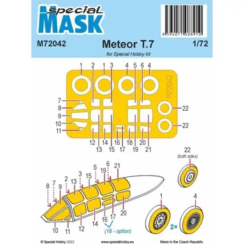 Plastikový model 1/72 Mask for Gloster Meteor Mk.7 (SP.HOBBY)